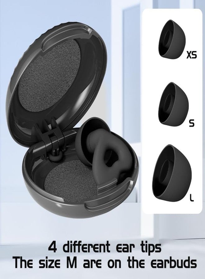 OHOO Ear Plugs for Sleep 32dB Noise Reduction Soft Comfy Reusable Silicone Earplugs for Work Travel Study Hearing Protection (Black, Heart) - Image 3
